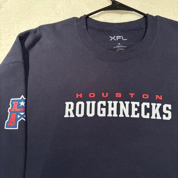 XFL UFL - Houston Roughnecks - Crew Neck Sweatshirt - Size XL (Extra Large) - Picture 2 of 2
